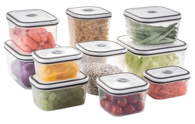 Kit Potes de Plástico Hermético, 10 unidades